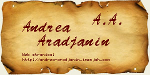 Andrea Arađanin vizit kartica